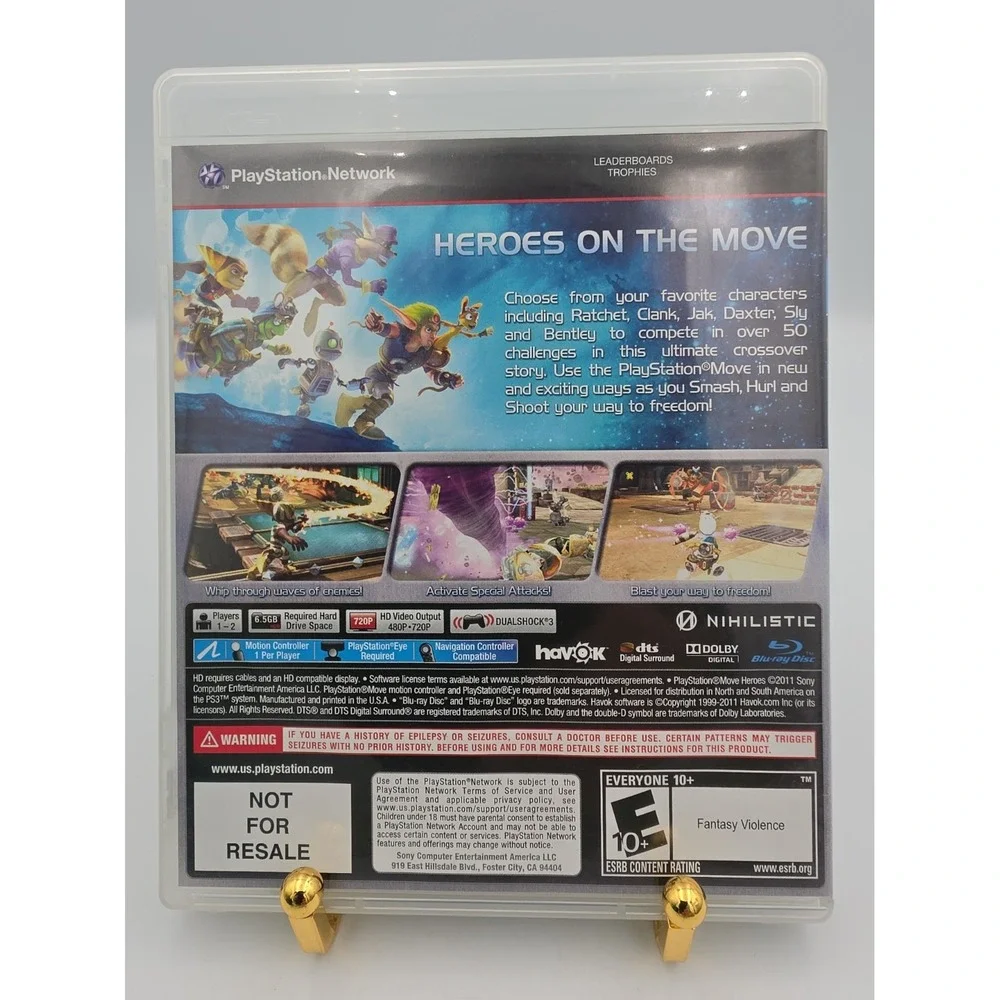 PlayStation Move Heroes Sony PlayStation 3 PS3 CIB Manual Tested 711719824824